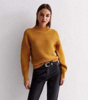 Mustard polo neck jumper online