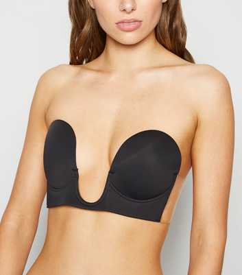 Perfection Beauty Black A Cup Plunge Stick On Underwired Bra