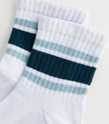 White Stripe Tube Socks New Look