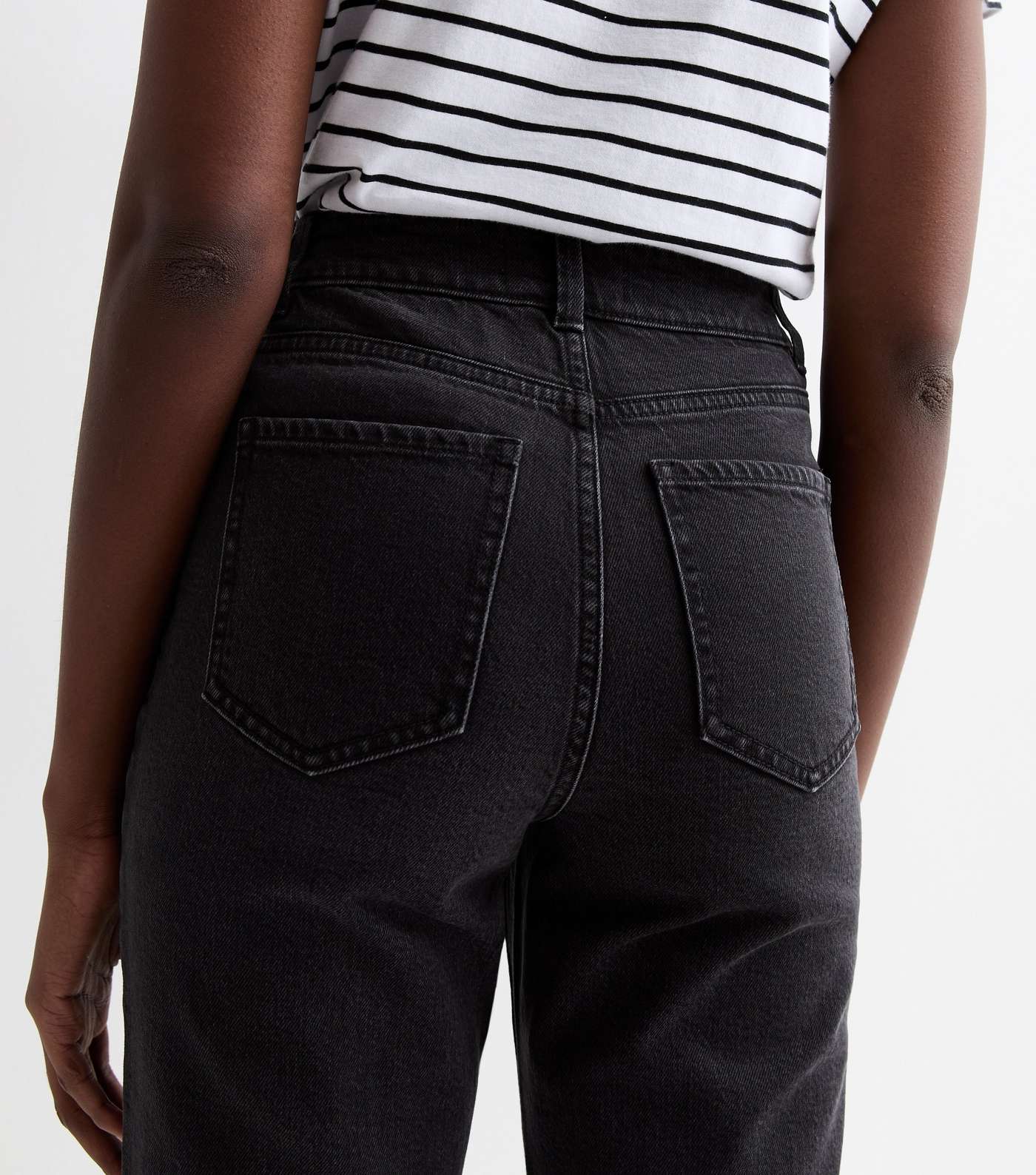 Tall Black High Waisted Mom jeans Image 5