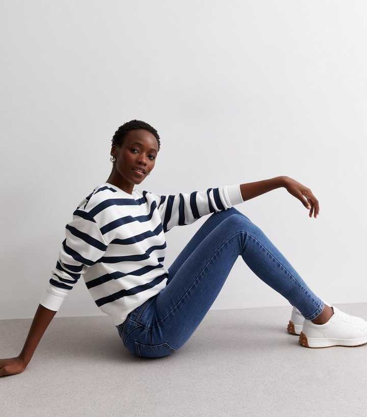 Tall Blue High Waist Yazmin Skinny Jeans