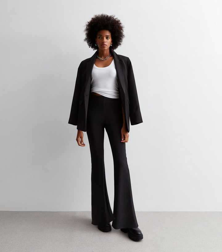 We11done Flared Style Trousers - Farfetch  Flare leggings, Black flare  pants, Black flares