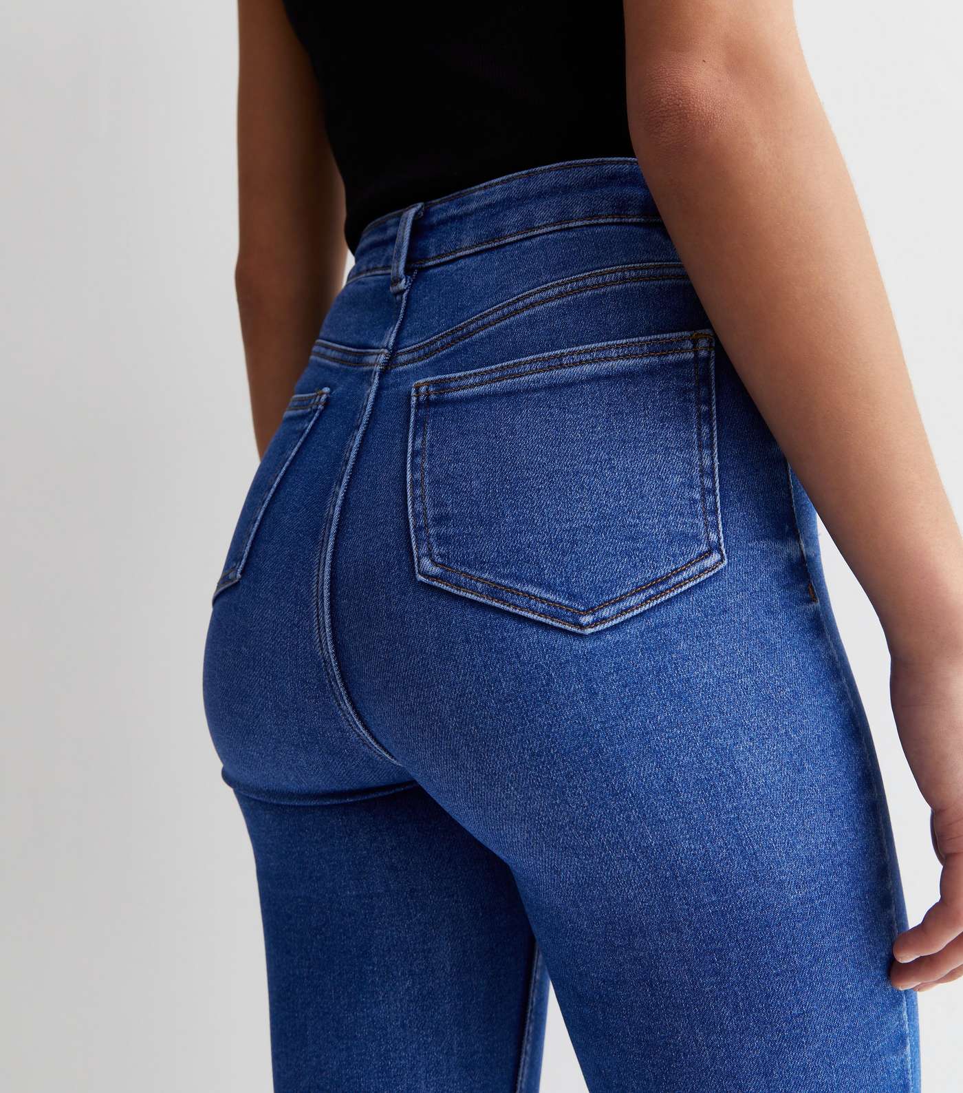 Tall Blue Ripped Knee Hallie Super Skinny Jeans Image 2