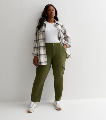 Khaki plus size hot sale jeans