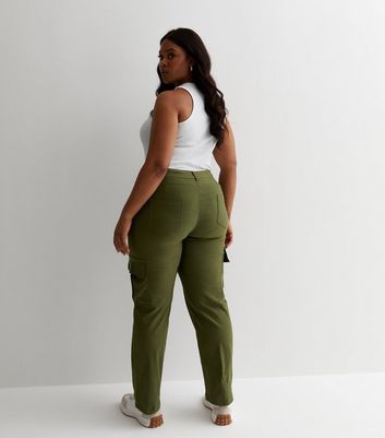 High waisted army hot sale green cargo pants