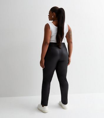 Leather look clearance pants plus size