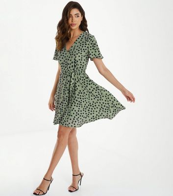 Quiz spotty hot sale dress