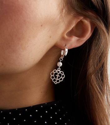 Silver earrings store new look