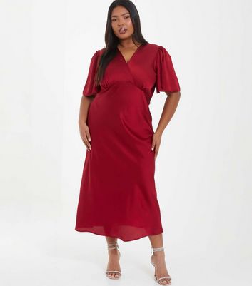 Dark red dress outlet plus size