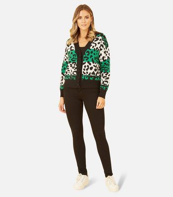 Leopard print shop chunky cardigan