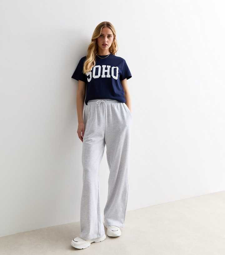 Grey Wide Leg Joggers