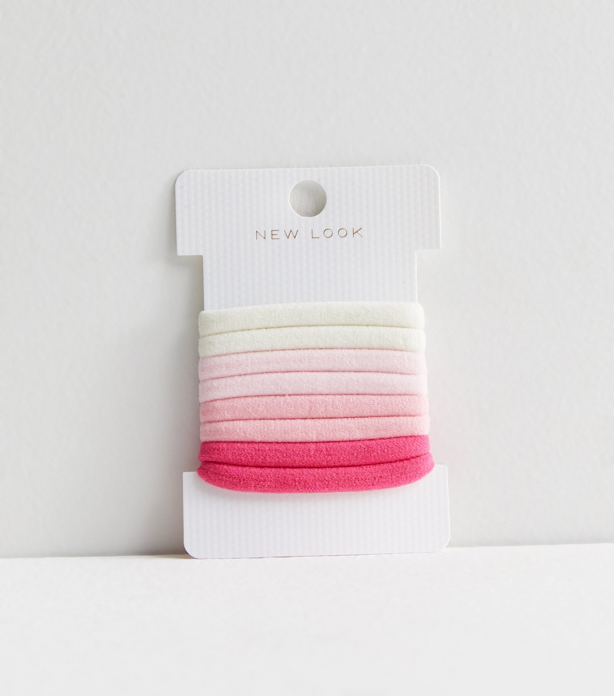 8 Pack Pink Towelling Hair Bands New Look
