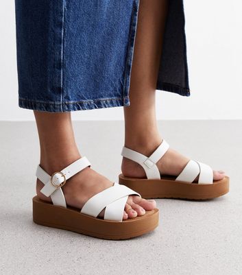 Flatform sandals store wide fit