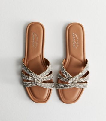 Silver sparkly sandals on sale flat