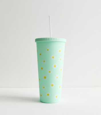 Green Daisy Straw Cup