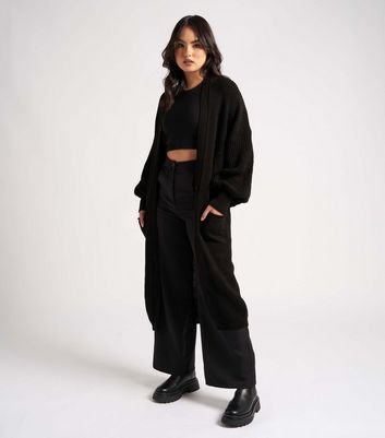 Black chunky 2025 oversized cardigan