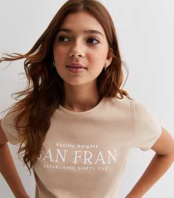Girls Camel San Fran Logo T-Shirt