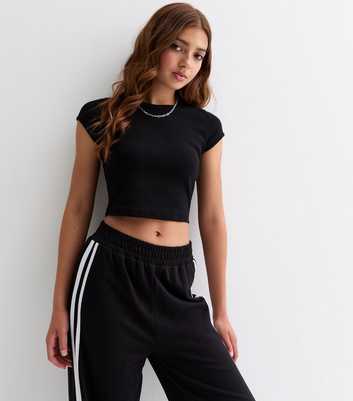 Girls Cap Sleeve Crop Top 