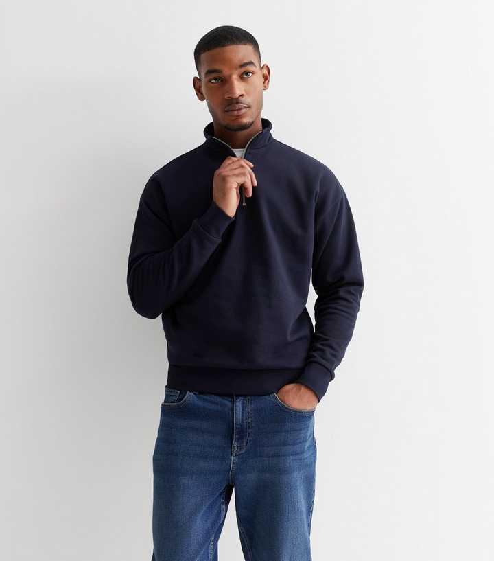 Navy 1/4 Zip Sweatshirt