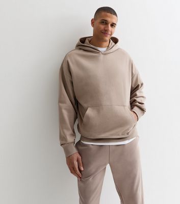 Light Brown Pocket Front Oversized Hoodie New Look