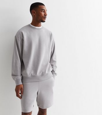 Oversized grey crew neck sweatshirt online