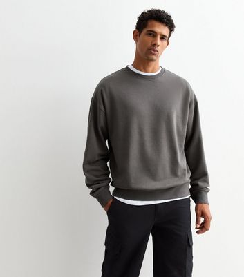 Mens dark grey sweatshirt on sale