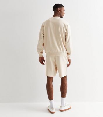 Off White Oversized Crew Neck Sweatshirt New Look