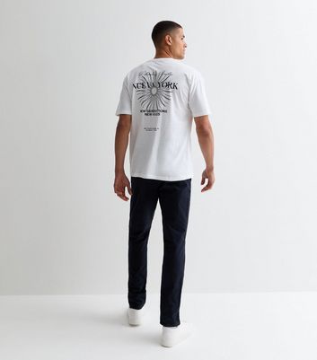 Men's White Neuva New York Graphic T-Shirt New Look