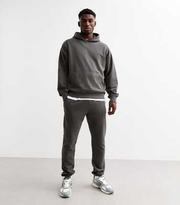 Dark Grey Regular Fit Jersey Joggers