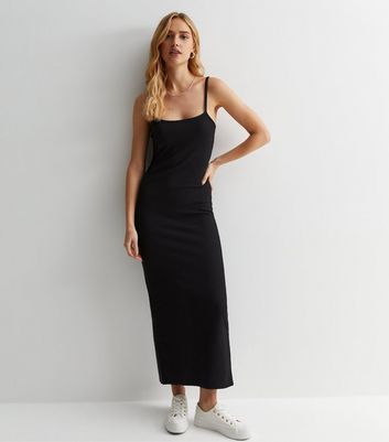 Jersey split 2024 midi dress