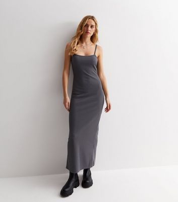 Grey jersey outlet midi dress