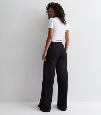 Buy Long Tall Sally Black Contrast Waistband Wide Leg Trousers from Next  Ireland