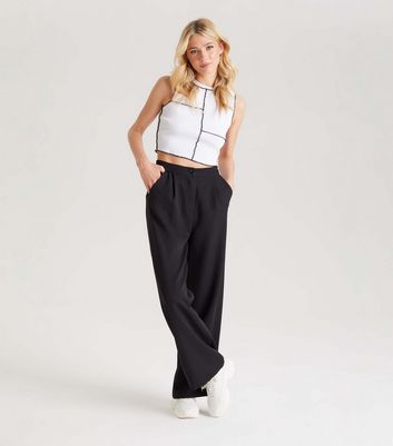 Urban Bliss Black Tailored Wide Leg Trousers New Look
