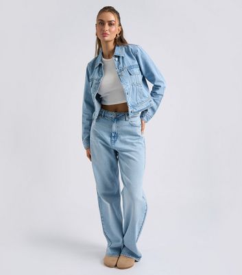 New look cropped denim jacket best sale