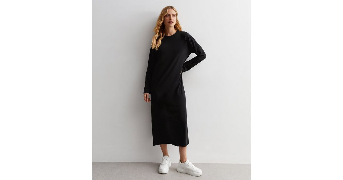 Brown midaxi long sleeve dress main image 1