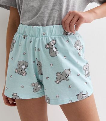 Girls Light Grey Koala Print Short Pyjama Set New Look