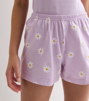 Girls Lilac Daisy Print Cami Pyjama Set New Look