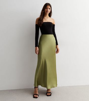 Khaki maxi sale skirt