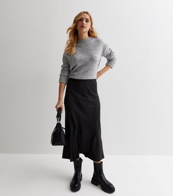 Midi skirt outlet satin