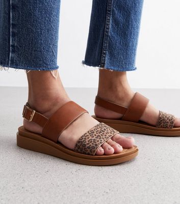 Tan wedge store sandals new look