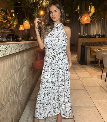 AX Paris White Halterneck Maxi Dress New Look