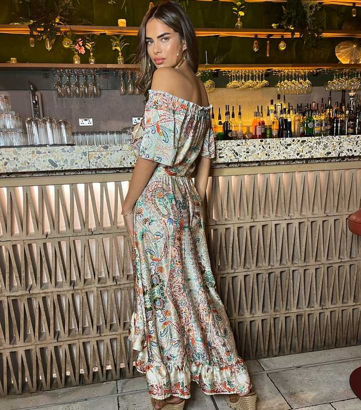 baroque flower maxi dress Baroque Dress