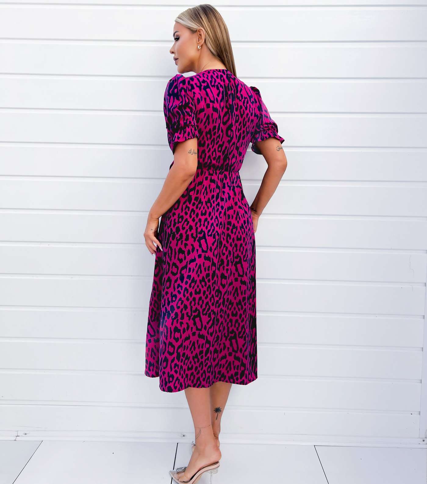AX Paris Pink Animal Print Midi Dress Image 3