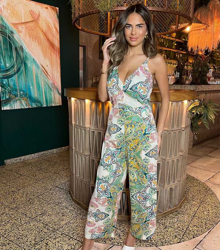 AX Paris Multicolour Paisley Print Strappy Jumpsuit