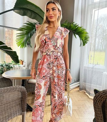 New look pink sales jumpsuit