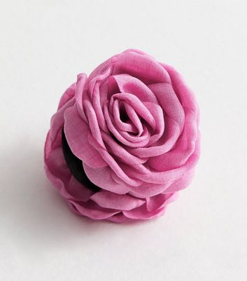 Pink Flower Corsage Hair Claw Clip New Look