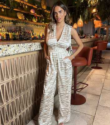 AX Paris Animal Print Sleeveless Jumpsuit 