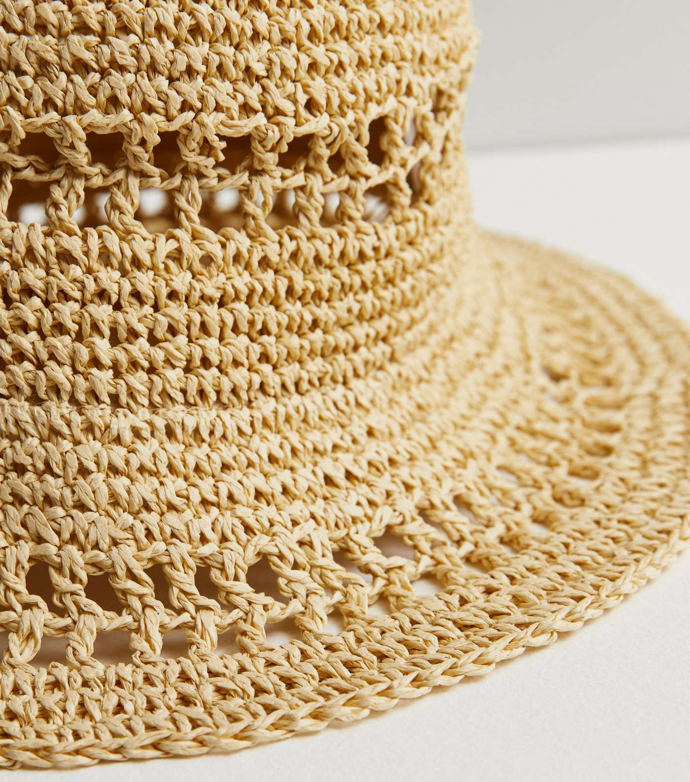 Stone Straw Effect Crochet Packable Bucket Hat Image 3
