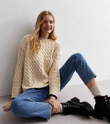 Womens chunky online knit jumper