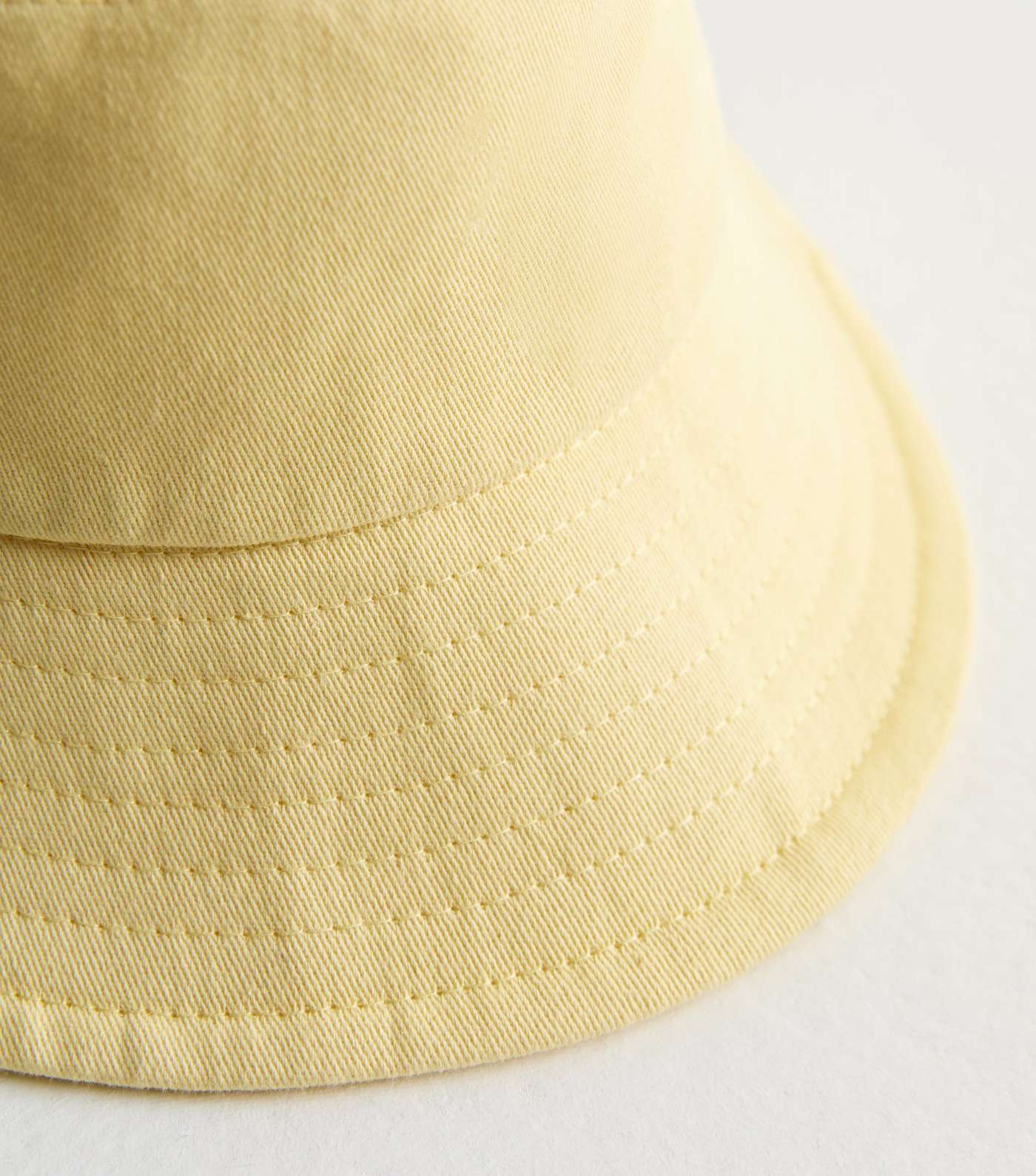 Pale Yellow Cotton Bucket Hat Image 3